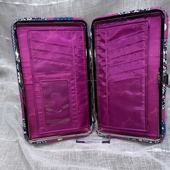 Vera Bradley Boysenberry Paisley Pattern Opera Wallet Style Clutch Designer EUC - Picture 11 of 16